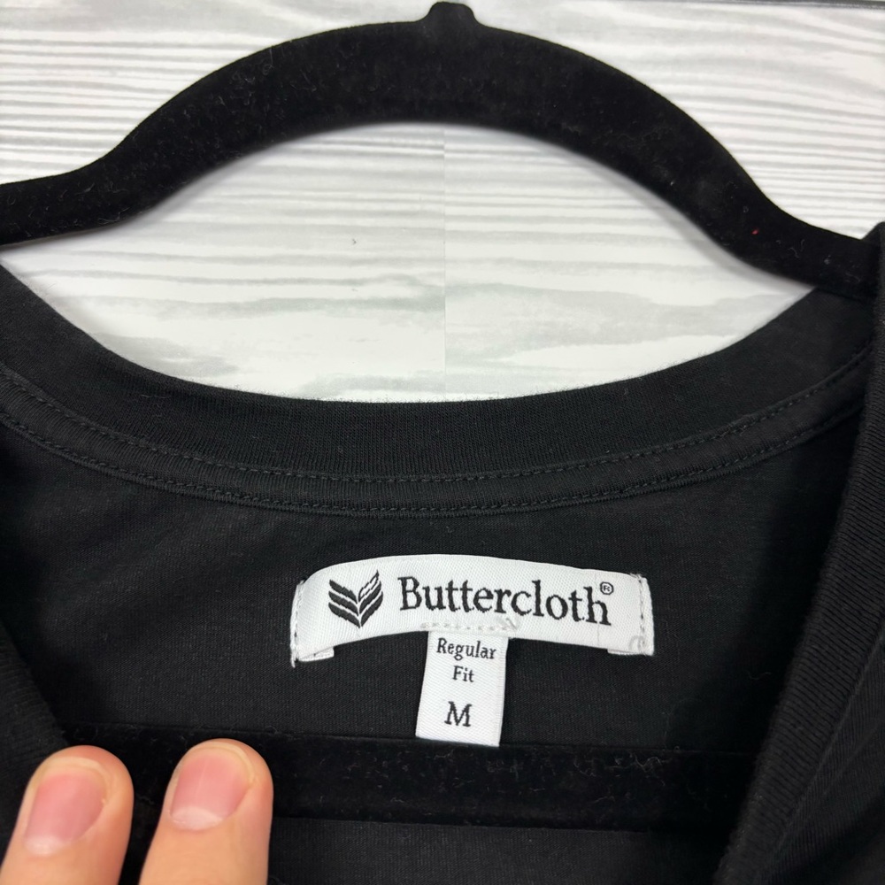 Buttercloth Black Regular Fit Tank Top Size Medium Knit - Picture 3 of 6